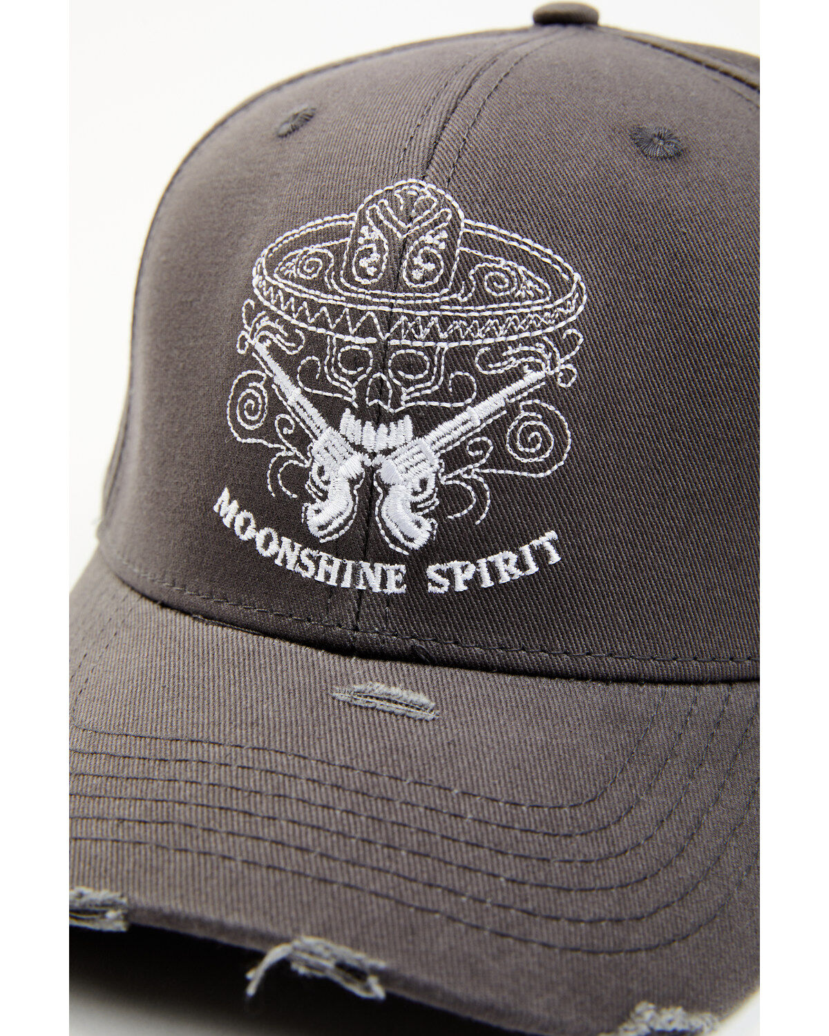 Image #2 - Moonshine Spirit&reg; Men's Candy Skull Ball Cap, Grey, hi-res