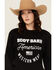Image #2 - Boot Barn Women's Logo American Western Wear Crewneck, Black, hi-res