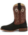 Image #3 - Justin Men's Big News Western Boots - Broad Square Toe , Black, hi-res