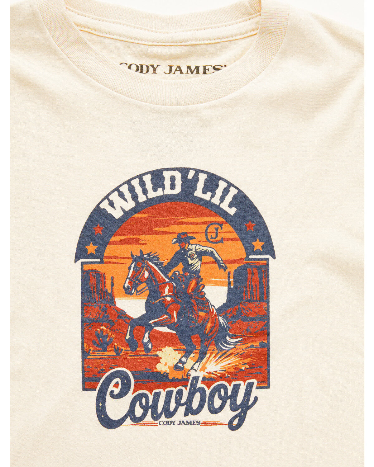 Image #2 - Cody James Toddler Boys' Wild Lil Cowboy Short Sleeve Graphic T-Shirt, Cream, hi-res