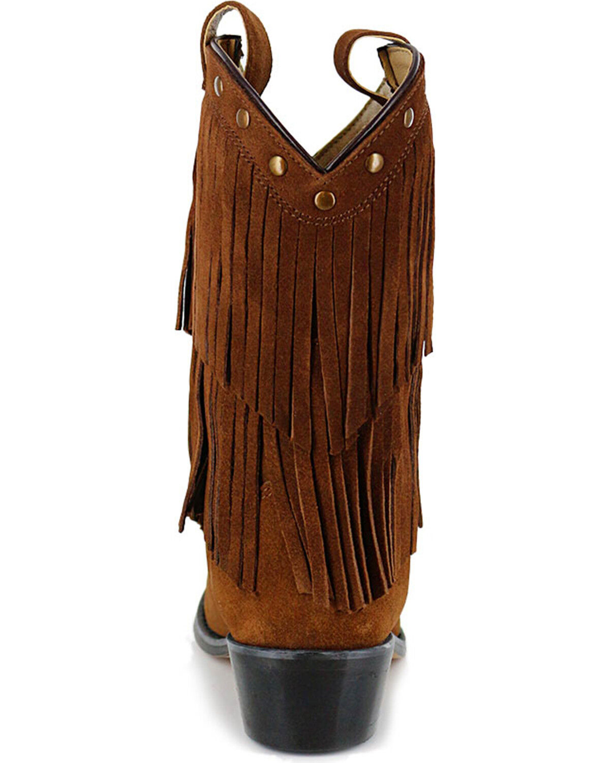 Image #7 - Shyanne&reg; Girls' Fringe Snip Toe Western Boots, Brown, hi-res