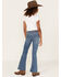 Image #3 - Rock & Roll Denim Little Girls' Medium Wash Arrow Pocket Trouser Flare Jeans, Medium Wash, hi-res