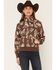 Image #1 - Shyanne Women's Kate Conversation Print 1/2 Zip Pullover, Mahogany, hi-res