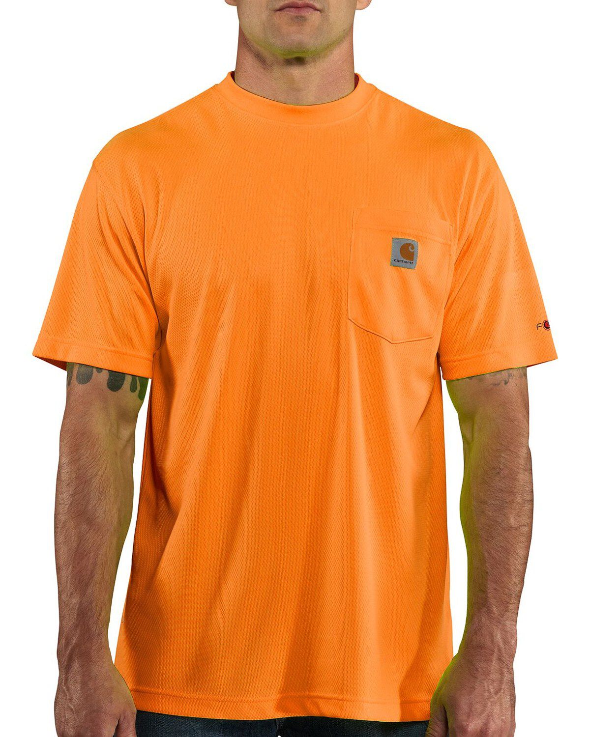 Image #1 - Carhartt Force Color-Enhanced T-Shirt, Orange, hi-res