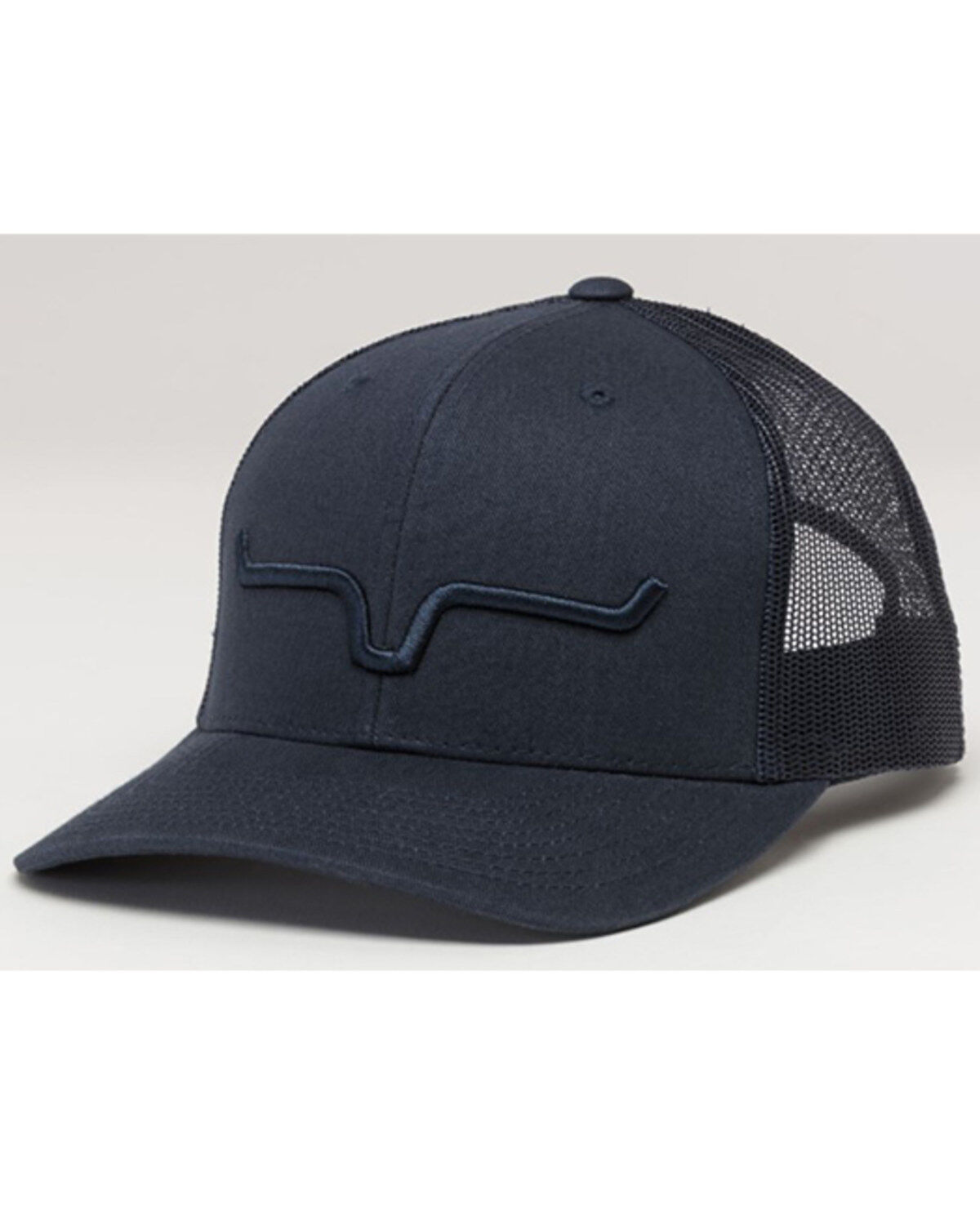 Image #1 - Kimes Ranch Men's Black Weekly Trucker Embroidered Logo Mesh-Back Ball Cap, Black, hi-res