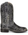 Image #2 - Corral Men's Exotic Alligator Inlay Western Boots - Broad Square Toe, Black, hi-res