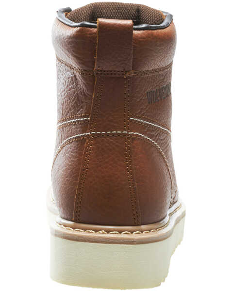 Image #4 - Wolverine Men's Moc Toe Work Boots, Brown, hi-res