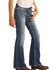 Image #3 - Rock & Roll Denim Girls' Medium Vintage Scroll Bootcut Jeans, Blue, hi-res