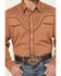 Image #3 - Scully Men's Embroidered Long Sleeve Snap Western Shirt - Big, Brown, hi-res