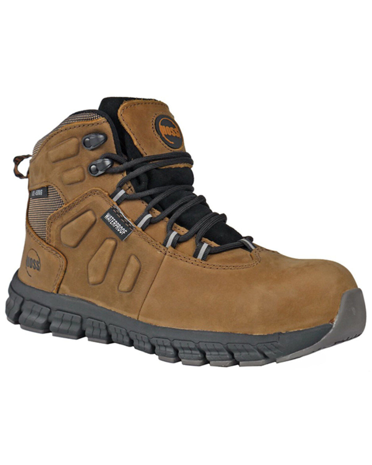 Hoss Men's Tikaboo Ultra Light Lace-Up Work Boots - Composite Toe, Brown, hi-res