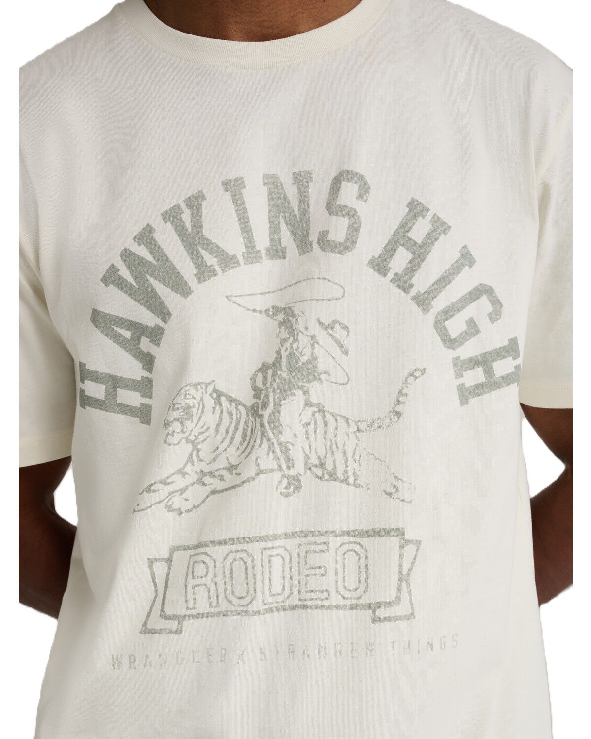 Image #3 - Wrangler X Stranger Things Men's Hawkins High Short Sleeve Graphic T-Shirt, White, hi-res