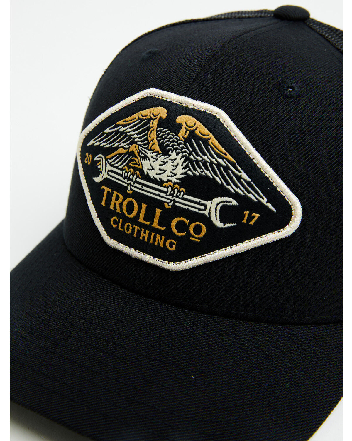 Image #2 - Troll Co Men's Wing Spanner Ball Cap, Black, hi-res