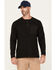 Image #1 - Lucky Brand Workwear Men's Slub Thermal Long Sleeve Pocket Henley Shirt, Black, hi-res