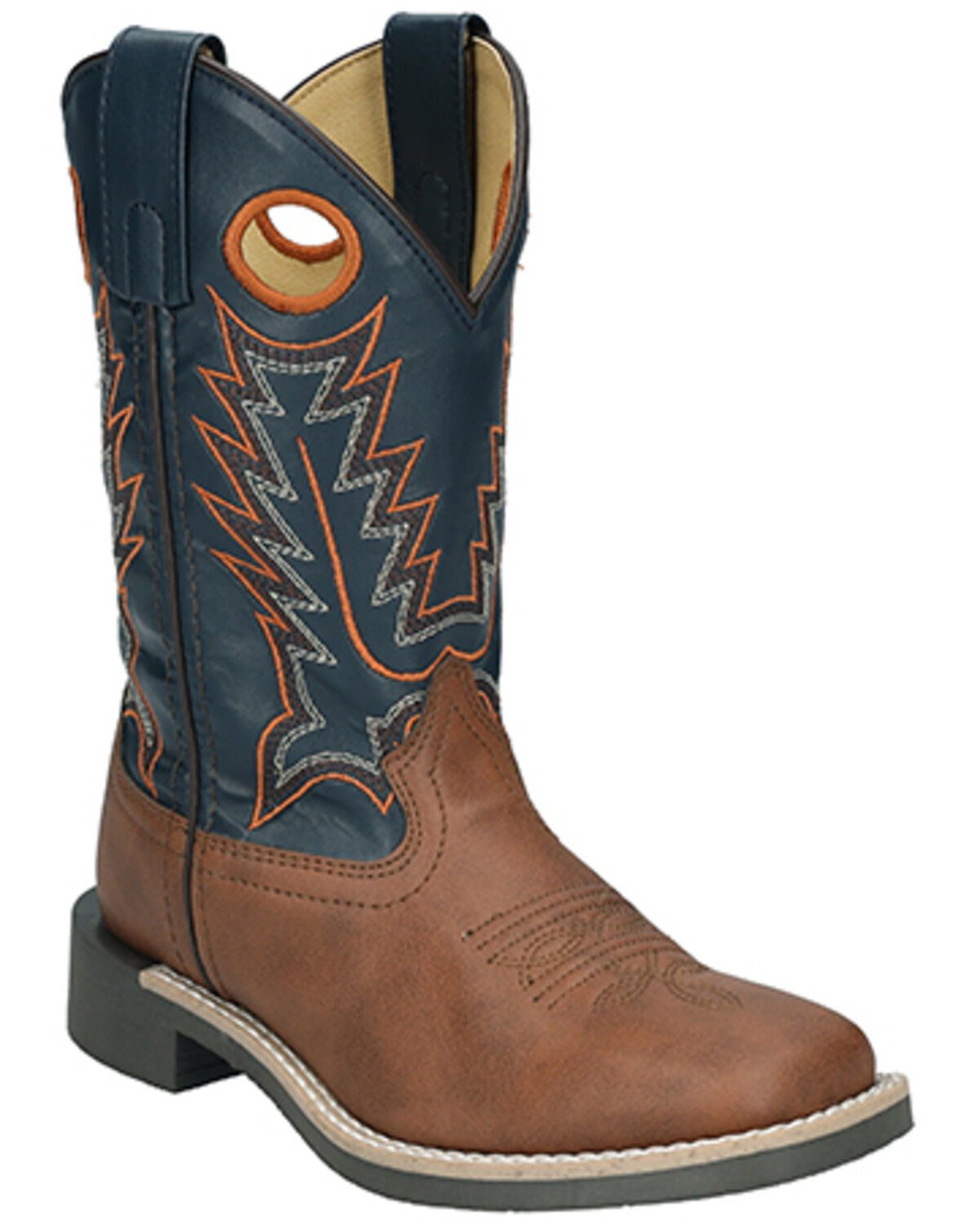 Image #1 - Smoky Mountain Little Boys' El Paso Western Boots - Broad Square Toe, Brown, hi-res
