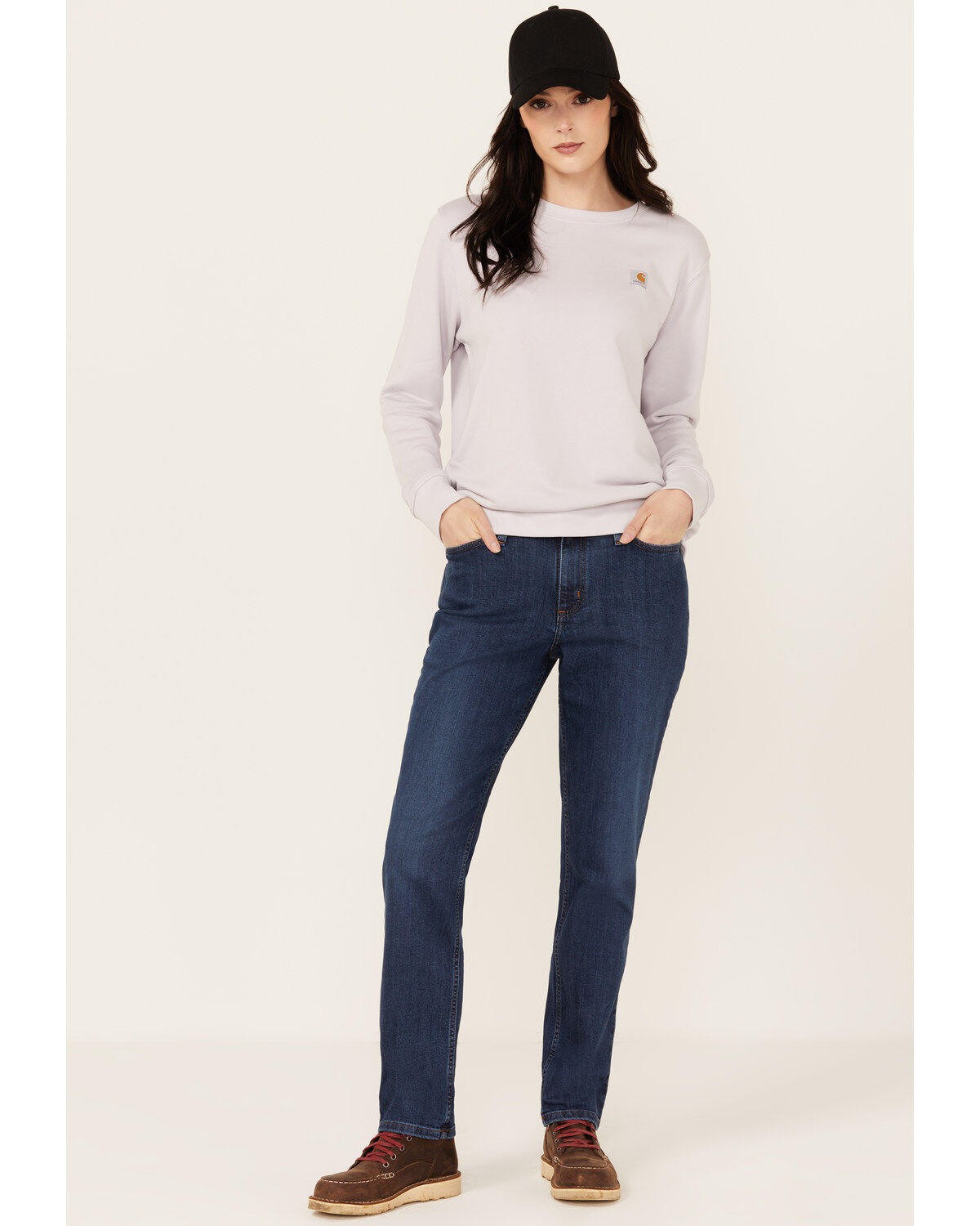 Image #1 - Carhartt Women's Rugged Flex&reg; Relaxed Fit Stretch Denim Jeans, Indigo, hi-res