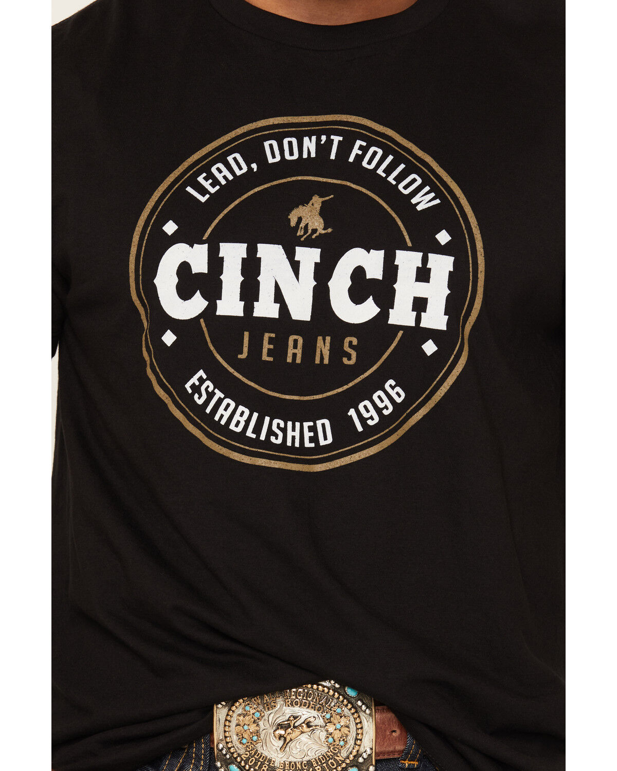 Image #3 - Cinch Men's Boot Barn Exclusive Logo Short Sleeve Graphic T-Shirt, Black, hi-res