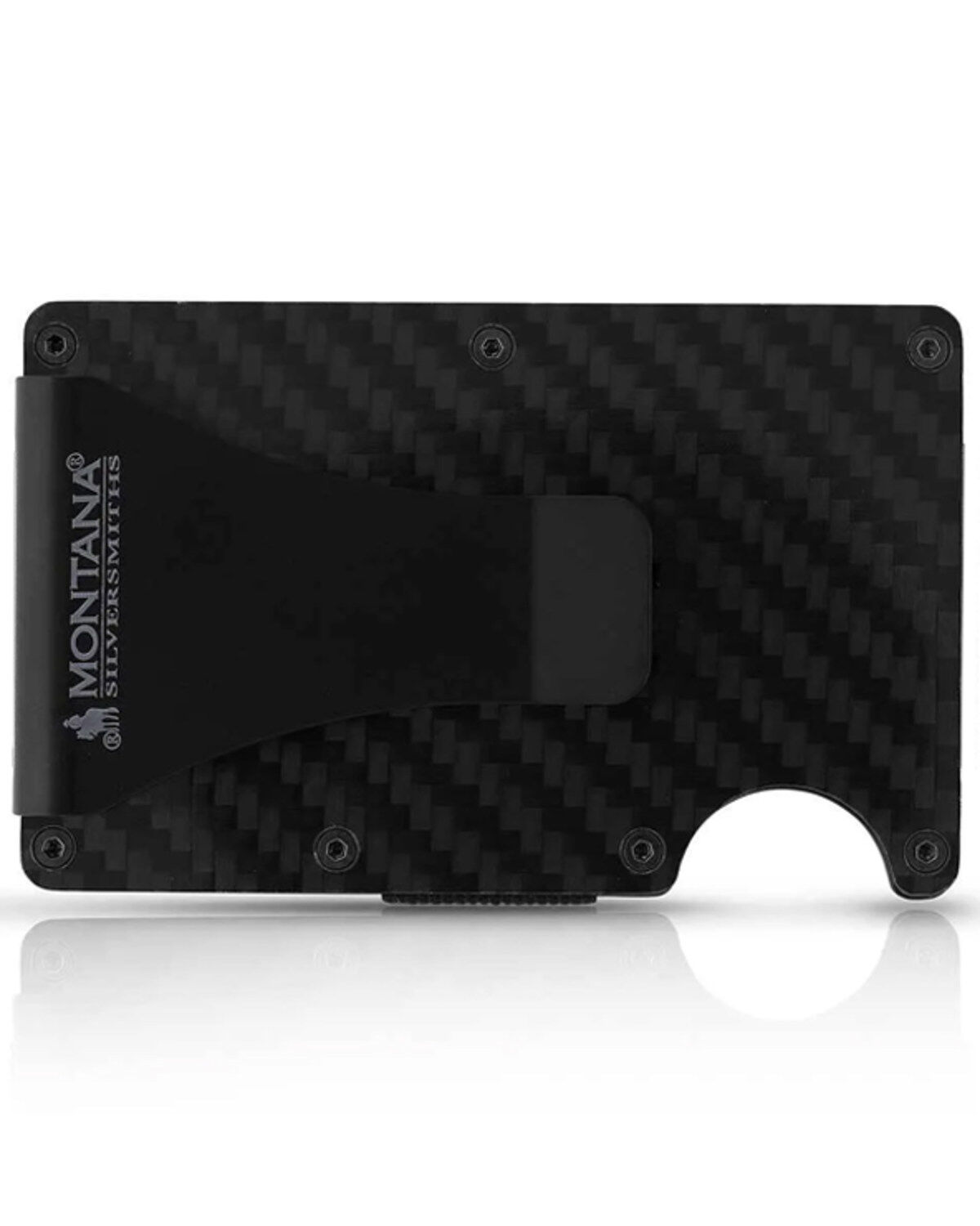 Image #2 - Montana Silversmiths Dawn's Early Light Flag Credit Card and Cash Case, Black, hi-res