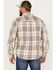 Image #4 - Brothers and Sons Men's Casual Plaid Print Long Sleeve Woven Shirt, Brown, hi-res