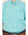 Image #3 - Ariat Boys' Pro Jensen Plaid Print Short Sleeve Button-Down Western Shirt , Turquoise, hi-res