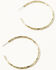 Image #2 - Shyanne Women's Desert Boheme Gold Hoop Earrings, Gold, hi-res