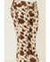 Image #2 - Rock & Roll Denim Girls' Cow Print Flare Stretch Denim Jeans, Brown, hi-res