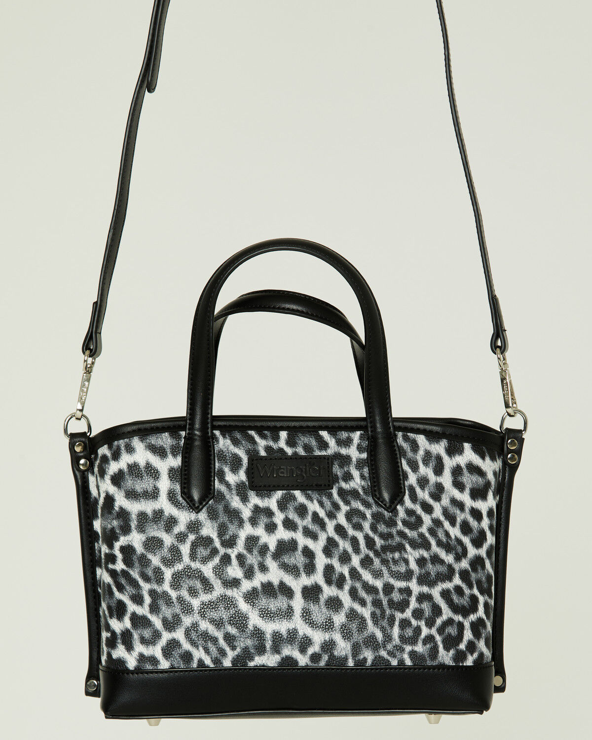 Image #2 - Wrangler Women's Boot Barn Exclusive Leopard Print Handbag, Black, hi-res