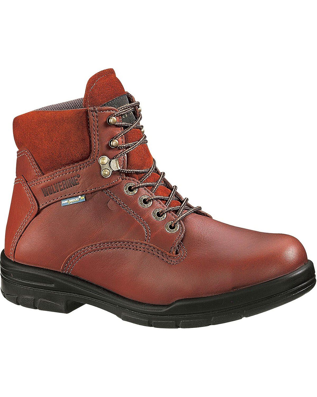 Image #1 - Wolverine Men's DuraShocks&reg; SR Steel Toe EH Work Boots, Brown, hi-res