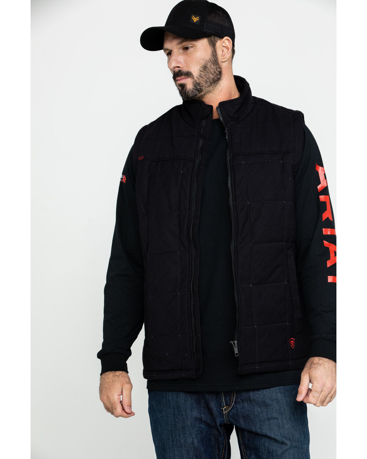 Image #1 - Ariat Men's FR Crius Insulated Work Vest - Big, Black, hi-res