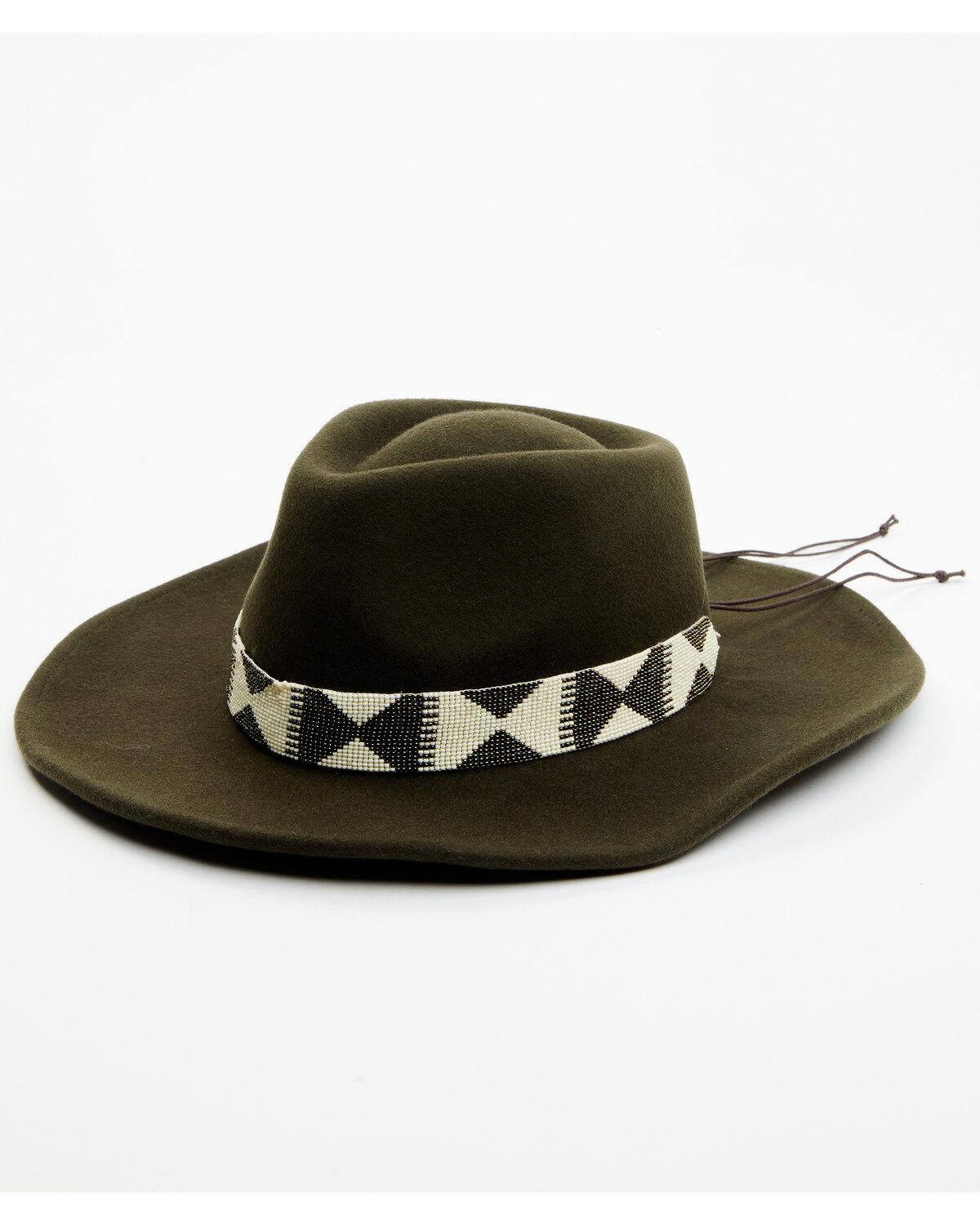Image #2 - Nikki Beach Women's Moss Kaia Beaded Wool Fashion Hat, Moss Green, hi-res
