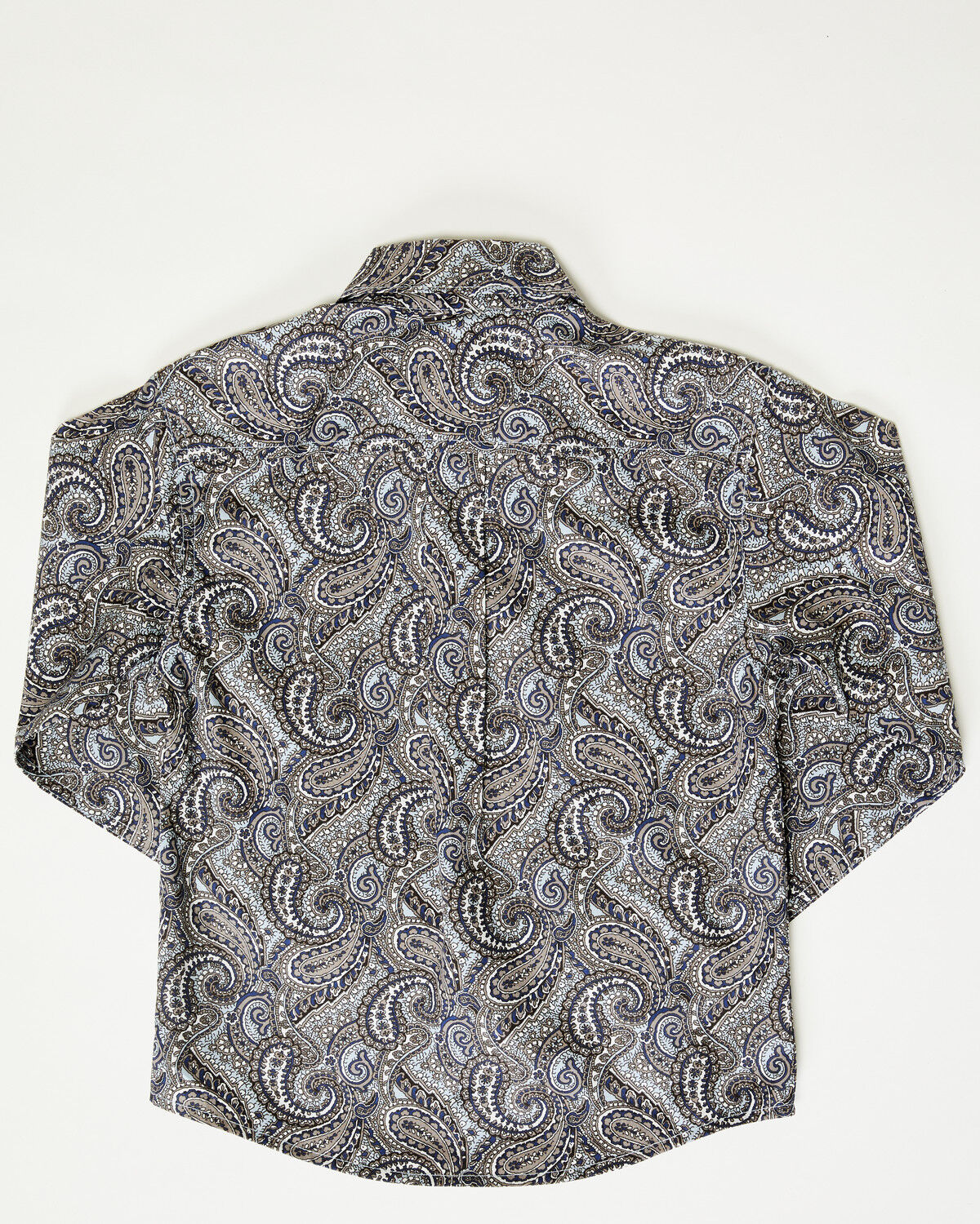 Image #2 - Cinch Toddler Boys' Paisley Print Long Sleeve Button-Down Western Shirt, Grey, hi-res