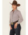 Image #2 - RANK 45&reg; Women's Geo Print Long Sleeve Button-Down Stretch Riding Shirt, Ivory, hi-res
