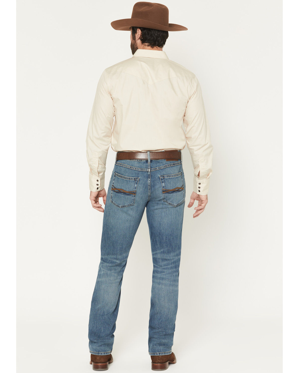 Image #3 - RANK 45&reg; Men's Rider-Flex Roadrunner Wash Ambush Slim Straight 4-Way Stretch Denim Jeans, Medium Wash, hi-res