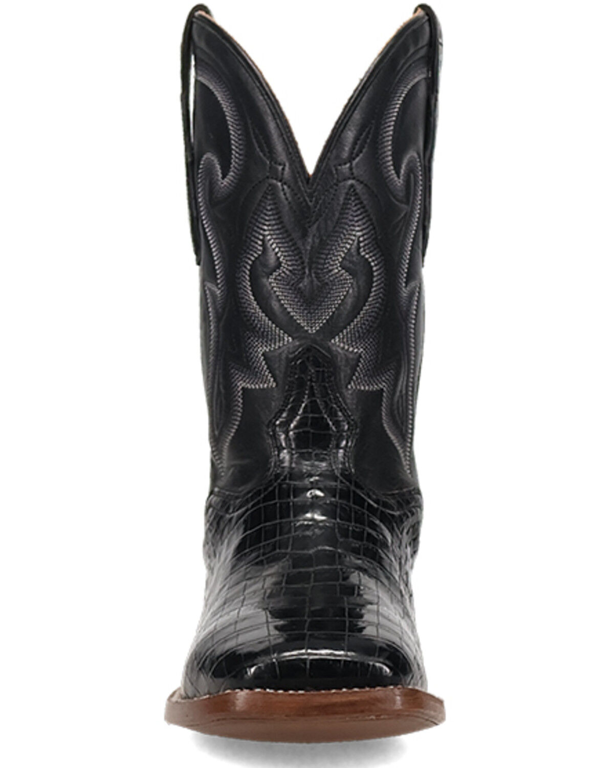 Image #4 - El Dorado Men's Nile Exotic Crocodile Western Boots - Broad Square Toe, Black, hi-res