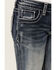 Image #2 - Grace In LA Little Girls' Medium Wash Floral Pocket Stretch Bootcut Jeans, Blue, hi-res