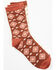 Image #2 - Shyanne Women's Cora Patterned Socks - 2 Pack, Brandy Brown, hi-res