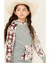 Image #2 - Hooey Girls' Southwestern Sleeve Hoodie, Blue, hi-res