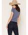 Image #4 - Cleo + Wolf Women's Ruffle Trim Short Sleeve Baby Tee, Blue, hi-res