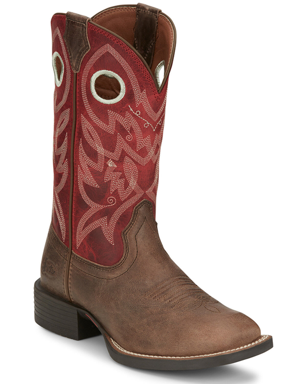 Image #1 - Justin Women's Liberty River Performance Western Boots - Broad Square Toe, Grey, hi-res