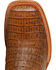 Image #7 - Cody James Men's Burnished Caiman Exotic Boots - Wide Square Toe, Brown, hi-res