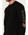 Image #3 - Hawx Men's Logo Long Sleeve Knit Work T-Shirt - Tall, Black, hi-res
