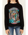 Image #2 - Rock & Roll Denim Girls' Western Cactus Long Sleeve Graphic Tee, Black, hi-res