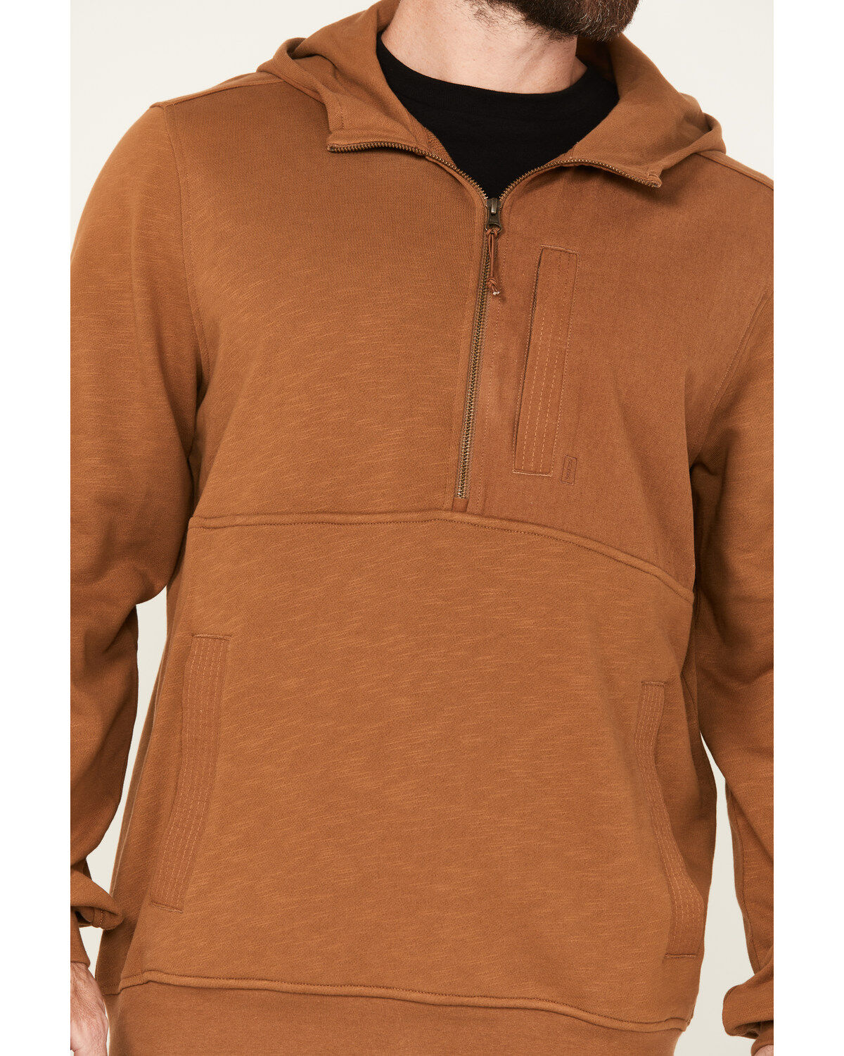 Image #3 - Brothers and Sons Men's Hardin French Terry Hooded Zip Sweatshirt, Rust Copper, hi-res