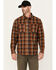 Image #1 - Lucky Brand Workwear Men's Framework Plaid Print Long Sleeve Button-Down Flannel Work Shirt, Brown, hi-res