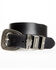 Image #1 - Shyanne Women's Black Triple Keeper Leather Belt, Black, hi-res