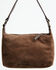 Image #3 - Shyanne Women's Boot Stitch Embroidered Suede Mini Shoulder Bag, Chocolate, hi-res