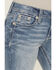 Image #4 - Miss Me Women's Medium Wash Mid Rise 34" Bootcut Stretch Denim Jeans, Medium Wash, hi-res