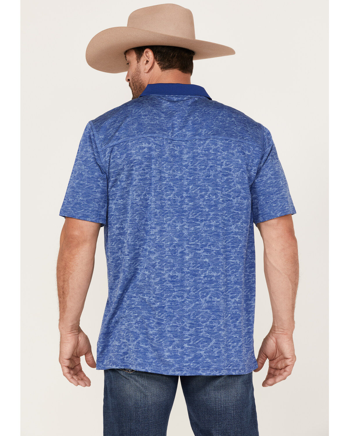 Image #4 - RANK 45&reg; Men's Daylight Solid Short Sleeve Polo Shirt, Blue, hi-res