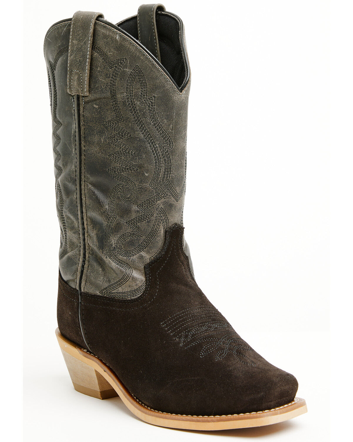 Image #1 - Smoky Mountain Men's Santa Fe Performance Western Boots - Square Toe, Black, hi-res
