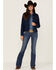 Image #5 - RANK 45&reg; Women's Signature Denim Pocket Stitch Rancher Jacket, Medium Wash, hi-res