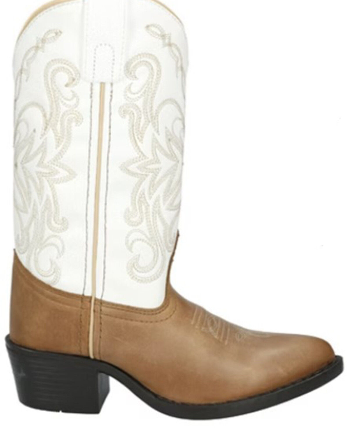 Image #1 - Smoky Mountain Little Girls' Maddie Western Boots - Round Toe, Tan, hi-res